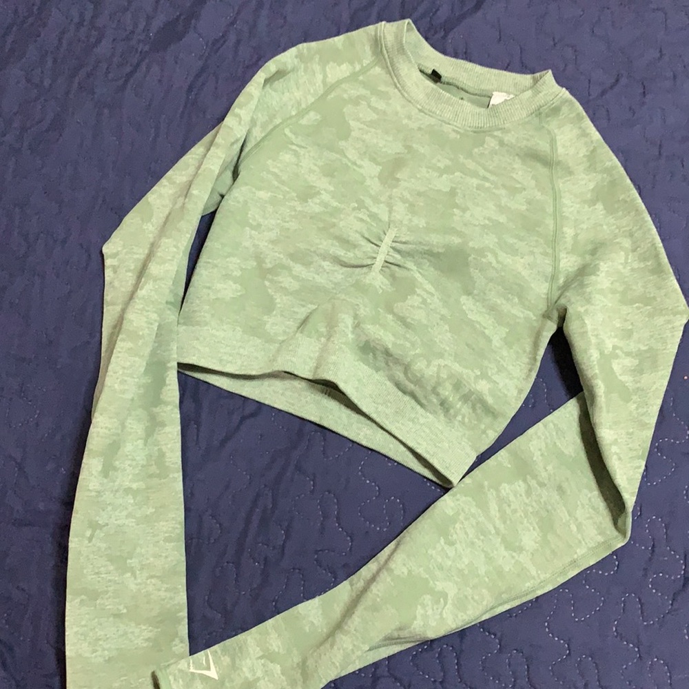 Gymshark cameo long sleeve crop